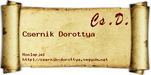 Csernik Dorottya névjegykártya