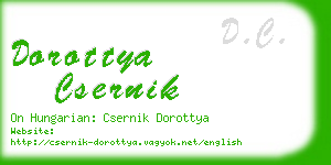 dorottya csernik business card